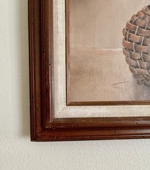 Original Oil Painting On Canvas Milkweed Pods In Basket Vase Louanna Webb Signed