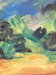 Original Oil Painting, Mountains of Tucson, AZ, 14 x 11 inches, Signed