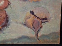 Original Seashell Impressionist Still Life Painting 16×20″ unframed