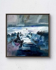 Airport 8×8 Original Oil Painting Canvas Wall Decor