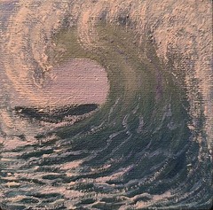 Original Artwork Oil Painting Landscape Canvas Impressionism Arts Seascape 4×4”