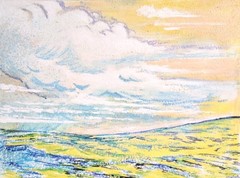 9 inch x 12 inch – Mix Media Landscape Drawing – NO FRAME by A.Avila
