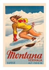 Wholesale Lot Of 10 1930s Skiing Travel Posters All Diffrent Art can Resell