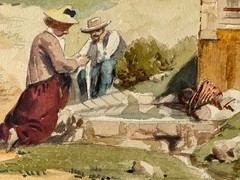 Armand BERNARD (1829-1894) – GRAND PRIX DE ROME – Lively Landscape