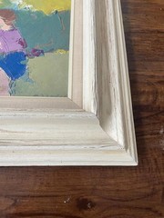 Vintage Oil Painting Of A Women And Children Professionally Framed