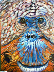 Orangutan, Monkey Oil Painting 12″ x 16″