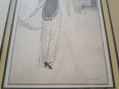 ANTIQUE ART DECO PAINTING PORTRAIT WOMAN BLACK AMERICANA SIGNED SIMEON 1910’S