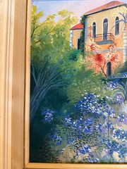 Vintage 1995 J Bronshtein Original Acrylic Painting Judaica Hasidic Rabbis Frame