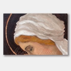 Catholic Art Virgin Mary Baby Jesus Religious oil painting 8″ x 8″ by Fallini