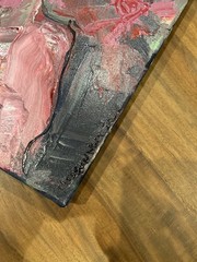 Original Oil on Canvas Morgan West 2022 Abstract Portrait Signed 18×18