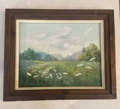 Vintage Oil Painting “Queen Anne’s Lace” Jane Dorr Signed