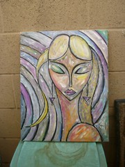 A QUIET MOMENT portrait NEW oil painting 16×20 canvas original signed CROWELL