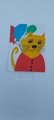 G.A.Titan Impressionism Painting Abstract Cat Expressionism Whimsical Animals