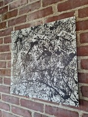 Original Abstract Action Painting jackson pollock style signed Canvas Art