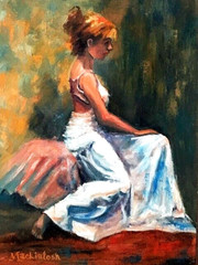Sitting for the Pose: perfectly still with a dress that accentuates its pleats.
