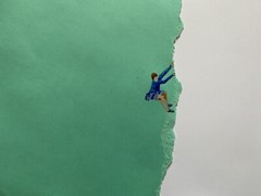 Climber Artwork Original Conceptual Art Painting Climbing Artwork Collage