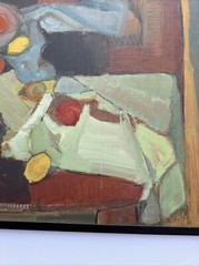 PAT MACFARLANE PAINTING MID CENTURY MODERN CUBISM ABSTRACT STILL LIFE LISTED