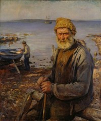 stunning oil painting handpainted on canvas-The old Fisherman