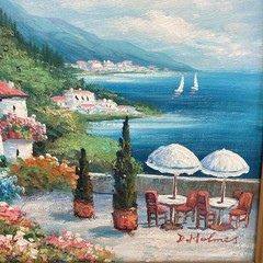 Debora Holmes Home Decore 8X10″ Oil Painting On Canvas Coastal Seaport
