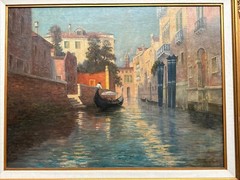 JOHANNES SON PAINTING ANTIQUE 19TH CENTURY ITALY VENETIAN CANAL MASTERFUL FAMOUS