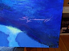 ORIGINAL PAINTING Expressive „Blue Morning“ Steven Graff 16″Hx20″W canvas panel