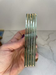Vtg 3D Layered Glass Painting Set Of 2 Floral Handpainted Framed