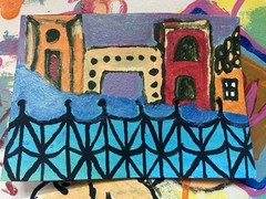 ACEO art card “The Seine Alone (at 4 a.m.)” Original Acrylic on Paper Signed