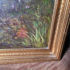 Antique Original Oil Painting on Canvas – Ed Koci Signed – Gilted Frame – 40×45″