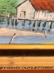 VTG Rare Max Karp Enamel Copper Painting Original Signed Listed Artist
