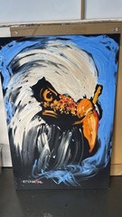 Erik Wahl Painting. American Bald Eagle. Authentic.