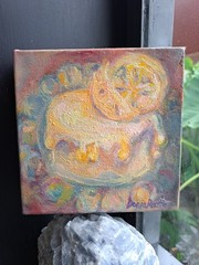 original painting of a cake