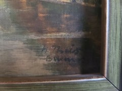 Heinz Theis 1894 – 1966 signed painting Oil on canvas antique frame reproduction