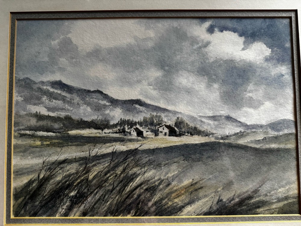Barbara Rainey Boise Idaho Watercolor Painting Original 1990s Landscape 20×16