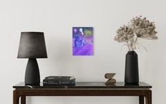Violet Heat – Original Art Print 8.5×11 | Surreal Dreamscape Aesthetic Wall Art