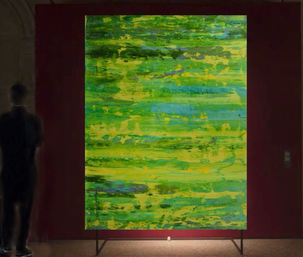 Mark Little Original Giant Canvas Painting 84”X62” (7 Foot) Abstract Modern XL