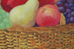 Vtg 1990’s Original Signed Carmen Girata Basket With Fruits Oil Painting 20X16