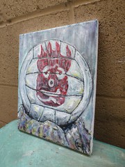 CAST AWAY WILSON volleyball NEW art original canvas oil painting signed Crowell