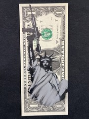 Liberty Or Death 1 Dollar Bill painting Graffiti Art Street Art outsider art