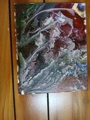 acrylic pour paintings on canvas
