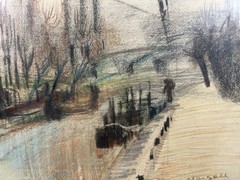 Paule Margail (1928) Watercolour And Flange Of Gouache Signed Dated : Landscape