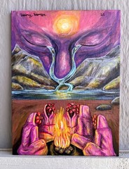 Original acrylic painting sold by artist 8 x 6 inches
