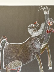 Mid Century Painting Surrealist Iran Iranian Rare Shiraz Modernism Vintage 1960