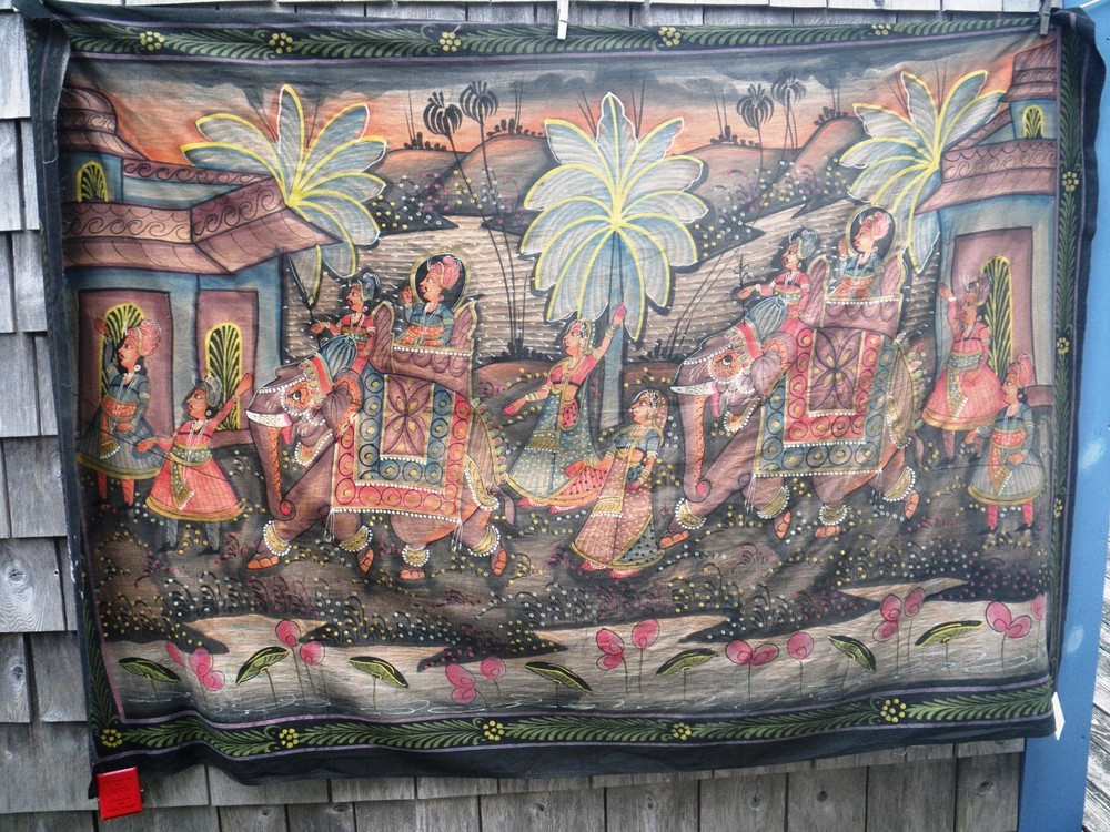 India Royal Mughal Procession Parade Pichwai Painting on Cotton Large 3′ x 5′