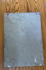 Old World Saint Nick Folk Art On Slate 18.75” X 13.25”