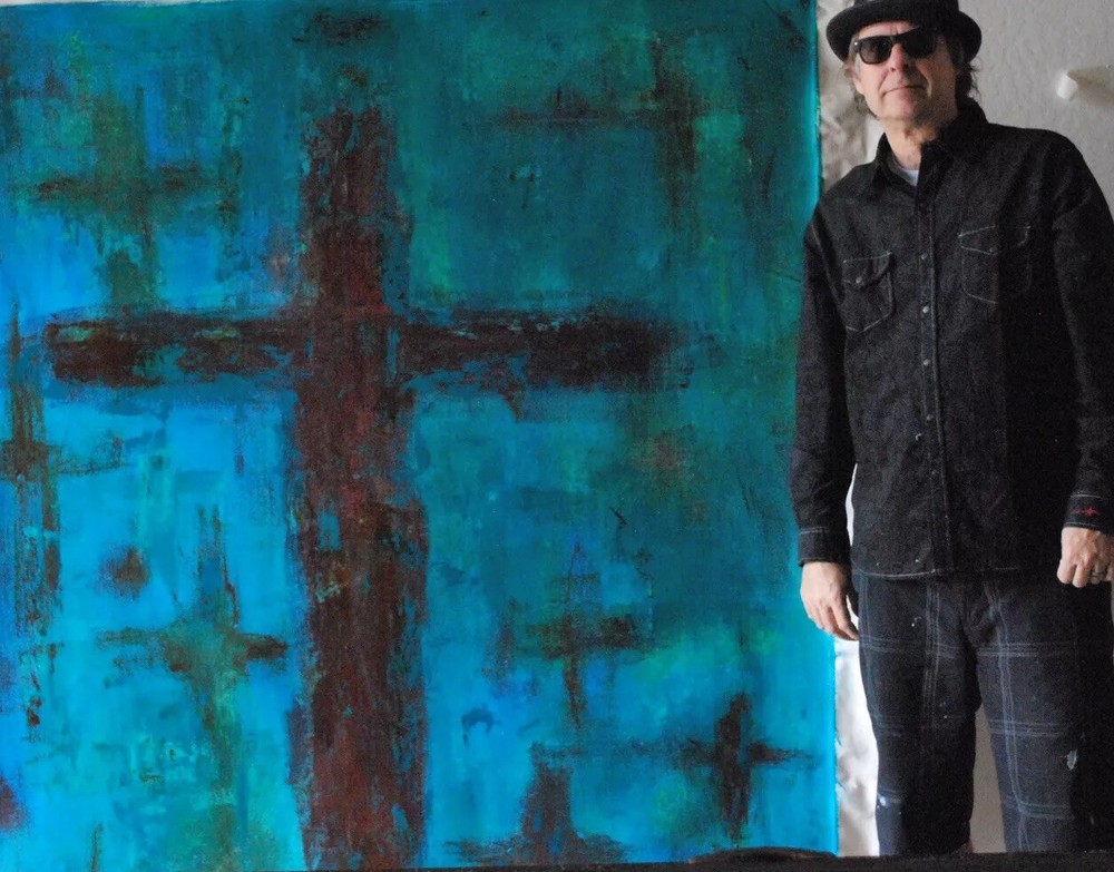 “ Cross”painting on canvas 72” X 60” Acrylic, Abstract, POP Art, giant.