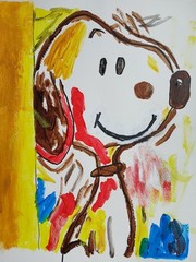 Expressionism/Abstract Snoopy Photo 11×14 Signed Colorful Street Art Painting