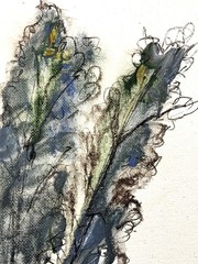 SAMATOWIC Original Abstract Kale 11×14 Expressive Handmade Signed Wall Art 64