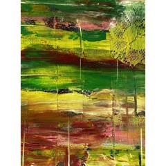 Original Acrylic Painting On Canvas Amongst The Debris Hand Painted 10 X 10