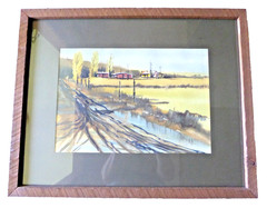 Original Watercolor Painting Idaho Artist Levi Dwight Williams „Muddy Road“ 1967