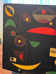 CLIFF ROBERTS Mid-Century Modern Orig 50s Abstract Painting SESAME STREET Artist
